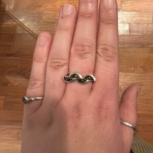 Silver and Amber Statement Ring